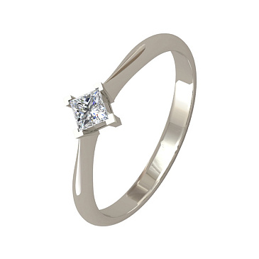 Помолвочное кольцо с квадратным бриллиантом 921186Б