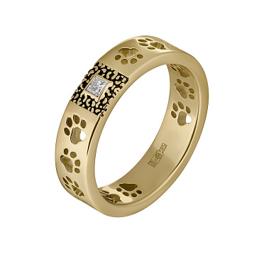 Обручальное кольцо с бриллиантом 931884Б