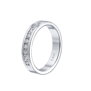 Обручальное кольцо из белого золота с бриллиантами 921805-9Б