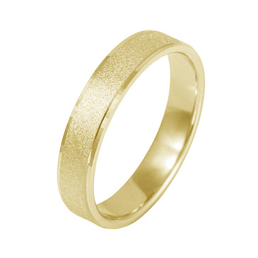 Обручальное кольцо матовое из желтого золота шириной 4.5 мм 220-000-741
