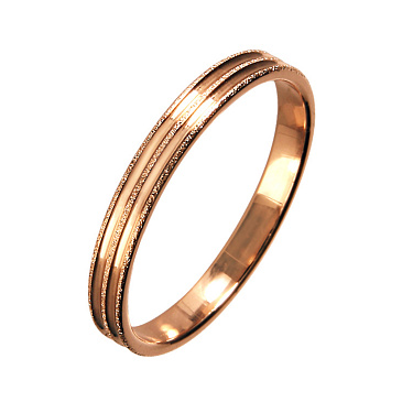 Обручальное кольцо узкое из красного золота 200-000-556