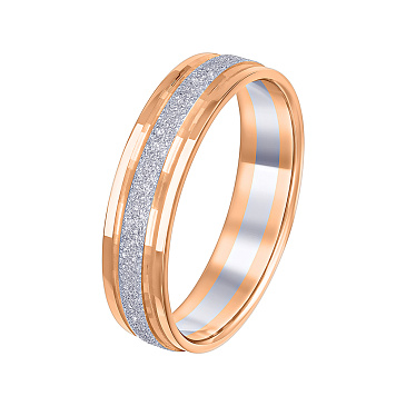 Обручальное кольцо из красного и белого золота 450-000-718