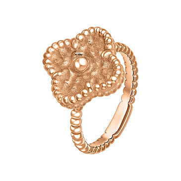 Дизайнерское кольцо из красного золота 911928